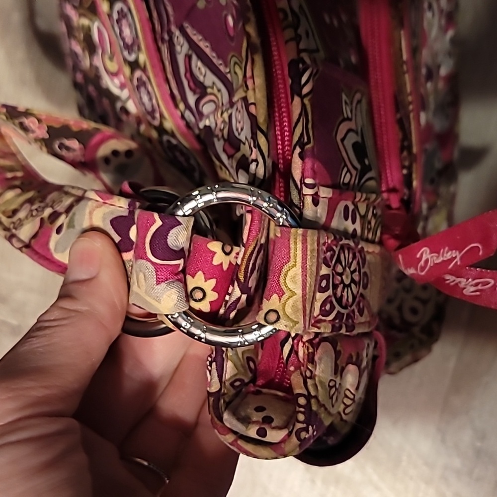 Vera Bradley Multicolor Paisley Very Berry Shoulder Tote Bag - Picture 3 of 7